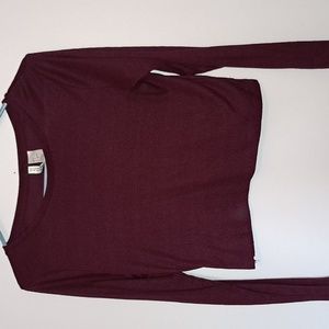 H&M Cropped Ribbed Long Sleeve Shirt